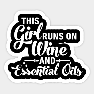 Wine and Essential Oils Sticker